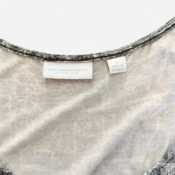 New york & Co Gray Crocodile Print Sleeveless Bodycon Ruched Tank Dress small - Picture 5 of 7